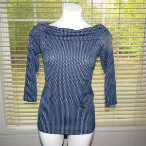 NWT MAX STUDIO Polka Dot Off-Shoulder Top Size S